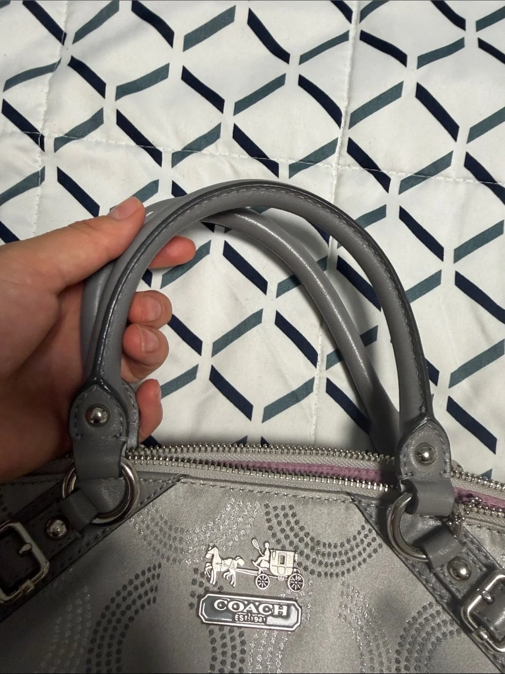 Coach Madison Dotted Op Art Sophia Satchel